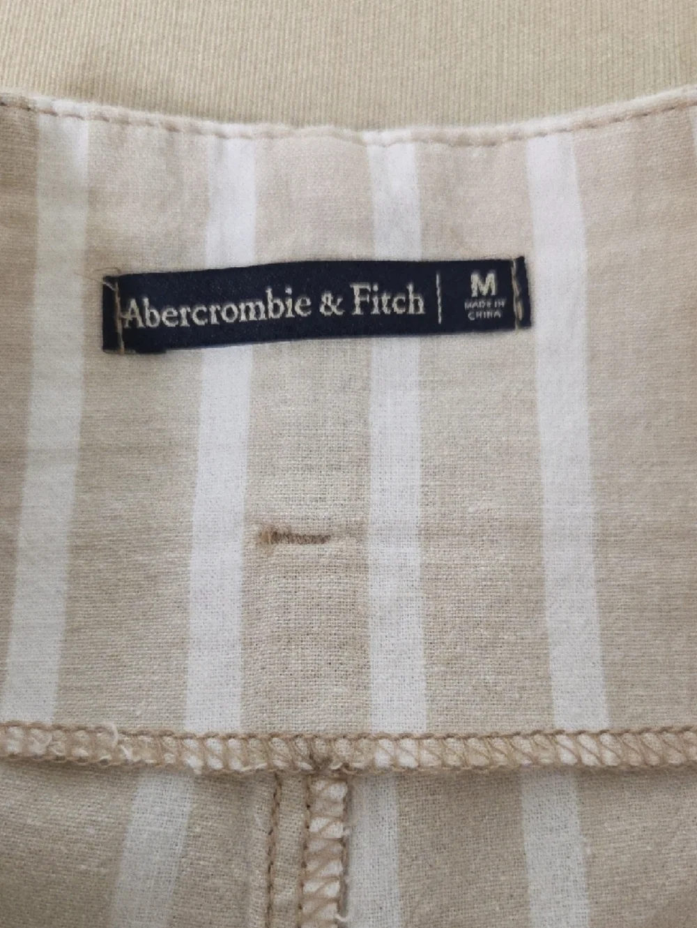 Abercrombie Linen 90s Style/ High Waist/  Pinstripe Size Med - Picture 3 of 6